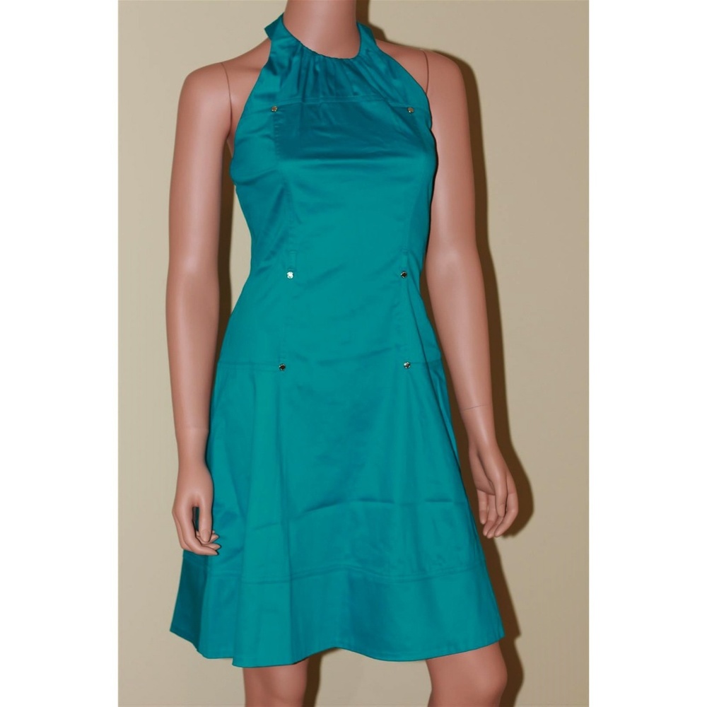 NWT Calvin Klein Teal Lagoon Halter Dress